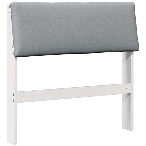 Testiera imbottita Grigio chiaro 75 cm Pino massello - Foto 1