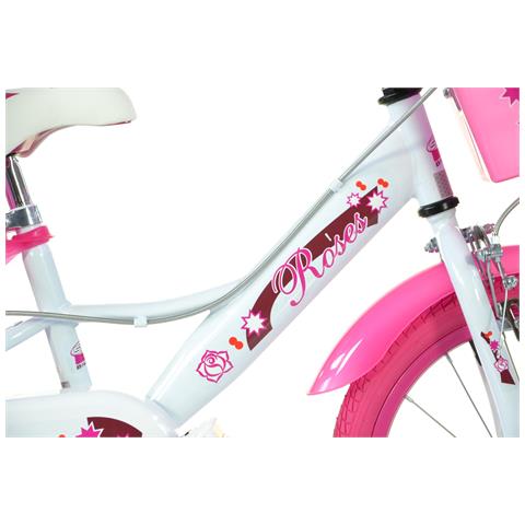 Sch Roses 16'' - Bicicletta Per Bambine (5-7 Anni), Ruote 16'', Telaio Acciao, Con Accessori - Colore Bianco - Foto 5