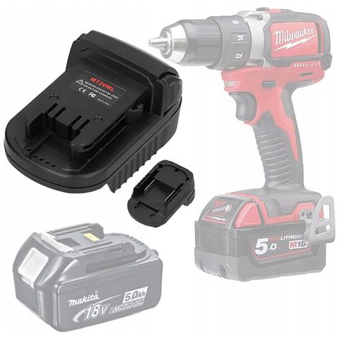 Adattatore Batteria Makita 18v A Milwaukee 18v Mt20ml - Compatibile Con Utensili Milwaukee 18v | Alta Qualità E Durata | Facile Montaggio - Foto 1