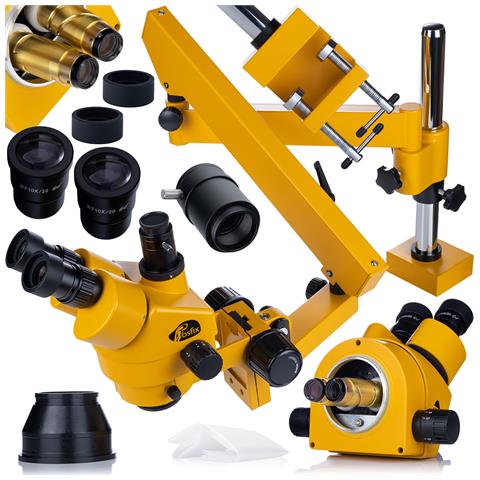 Mikroscopio Trinoculare Neptune Pro Msnp-t-wdms3-o - Zoom 7-45x | Sistema Ottico Greenough | Lavoro Di Precisione - Foto 1