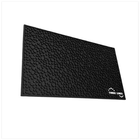 Tappetino Isolante Antiscottatura In Silicone Con Motivo A Chicchi Di Caffè, Tappetino Scolapiatti Per Bancone Bar Black - Foto 1