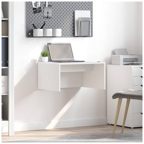 Scrivania a parete Bianco 60 x 45 x 30 cm Legno multistrato - Foto 2