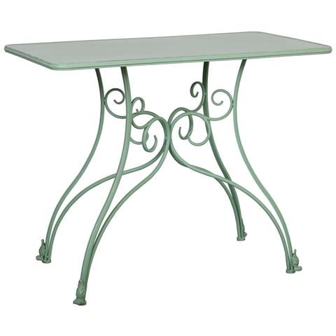 Mobile Da Ingresso In Metallo Invecchiato Verde 100x52x76 - Foto 1