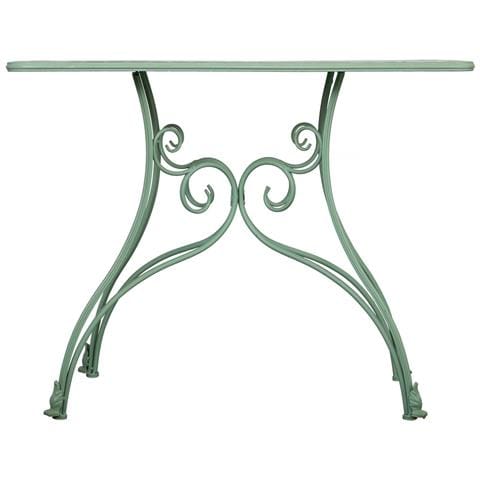 Mobile Da Ingresso In Metallo Invecchiato Verde 100x52x76 - Foto 2