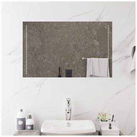 Specchio da bagno LED Trasparente 50 x 80 cm vetro temperato - Foto 2