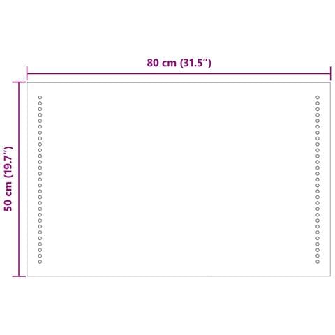 Specchio da bagno LED Trasparente 50 x 80 cm vetro temperato - Foto 9