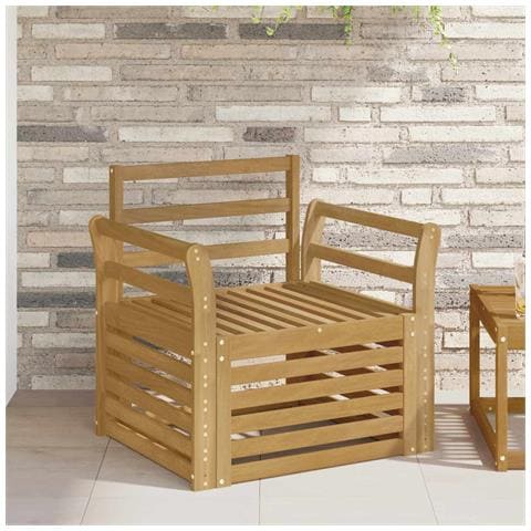 Set di divani da esterno Legno di Acacia Massello Bianco - Foto 2