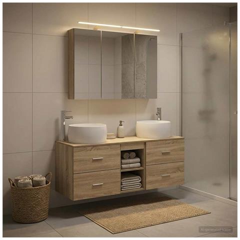 Set di mobili per il bagno 4 pcs Rovere Sonoma - Foto 2