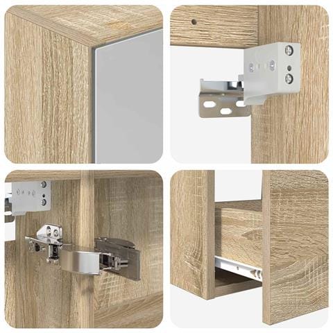 Set di mobili per il bagno 4 pcs Rovere Sonoma - Foto 9