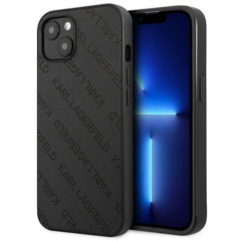 Karl Lagerfeld Klhcp13sptlk Iphone 13 Mini 5,4 Custodia Nera / Nera Perforata Allover - Foto 1