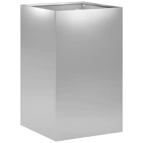 Vaso da giardino Argento 30 x 30 x 40 cm Acciaio zincato - Foto 1