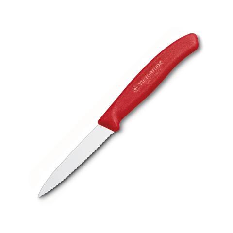 Spelucchino ondulato manico rosso 8 cm - Foto 1
