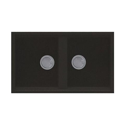 Lavello Da Cucina Elleci Best 500 - Doppia Vasca In Composito Granitek Nero, 116x51 Cm - Foto 5