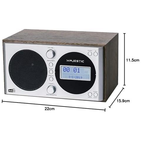 Radio Dab Portatile Wood + Sveglia - Foto 3