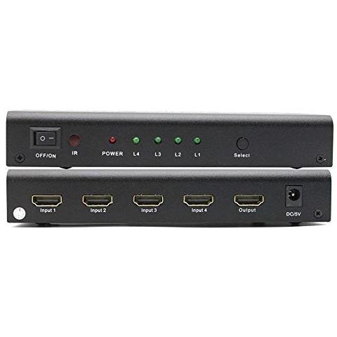 Premiumcord Interruttore Hdmi 4: 1 In Metallocon Telecomando E Alimentatore Di Rete - Foto 1