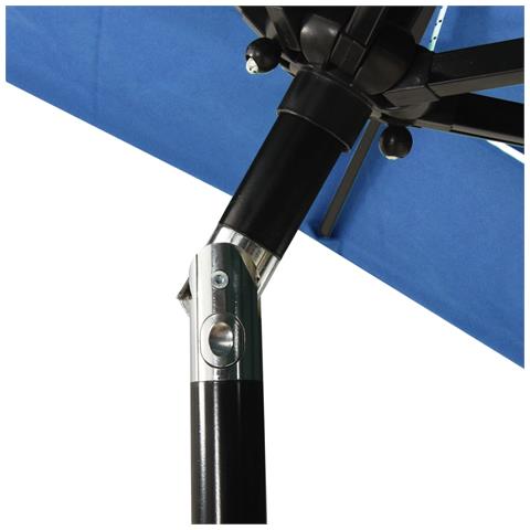 Ombrellone a 3 Livelli con Palo in Alluminio Azzurro 2x2 m - Foto 2