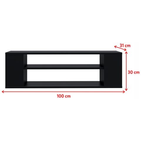 Weri - Mobile Tv Sospeso - Per Il Soggiorno - 100 Cm - Nero - Moderno - Foto 3