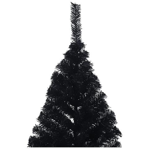 Albero di Natale Artificiale a Metà con Base Nero 180 cm PVC - Foto 2