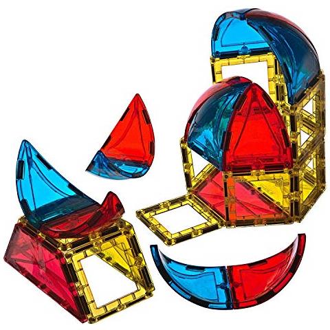 Set Cupola Da 28 Pezzi Con Piastrelle Magnetiche - Ora Con Magneti Pia Potenti, Giocattoli Stem Per Bambini, Robusti, Super Durevoli Con Piastrelle Dai Colori Vivaci E Trasparenti - Foto 1
