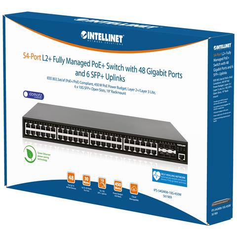 Switch Gigabit Ethernet PoE+ 48 Porte Layer2+ Managed con Sei Slot 10 GbE - Foto 2