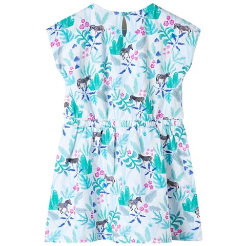 Abito Da Bambina Ecru E Menta Scuro 104 - Foto 2