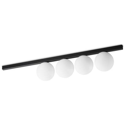 Plafoniera Contemporaneo Binomio Metallo Nero 4 Luci G9 4w 3000k Ip20 - Foto 1