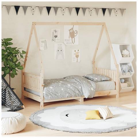 Giroletto per Bambini 80x160 cm in Legno Massello di Pino - Foto 1