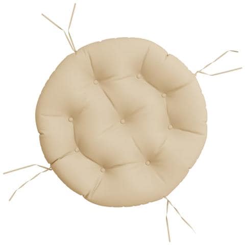 Cuscino Rotondo Beige 60x11 Cm In Tessuto Oxford - Foto 2