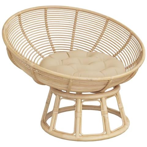 Cuscino Rotondo Beige 60x11 Cm In Tessuto Oxford - Foto 3
