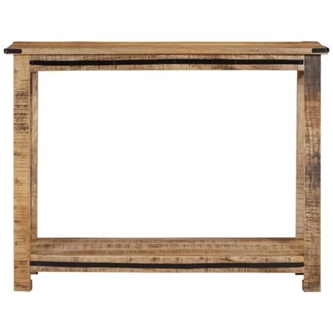 Tavolo Consolle 100x35x75 Cm In Legno Massello Di Mango - Foto 2