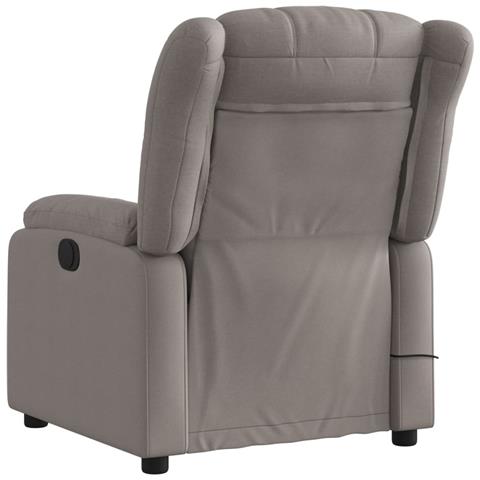 Poltrona Massaggiante Reclinabile Tortora In Tessuto - Foto 2