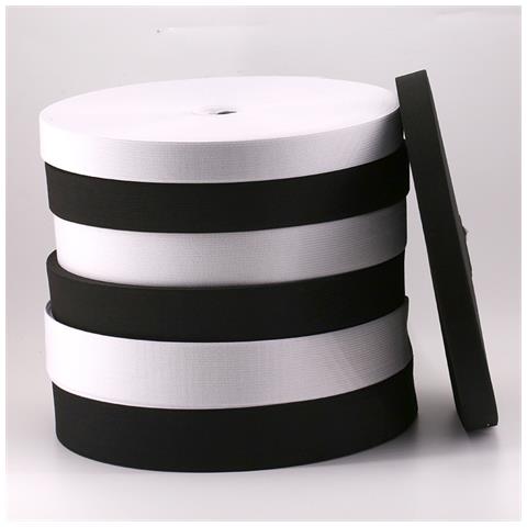 Fascia Elastica Spessa - Nero + Bianco (3 Metri Ciascuno) L - Foto 2