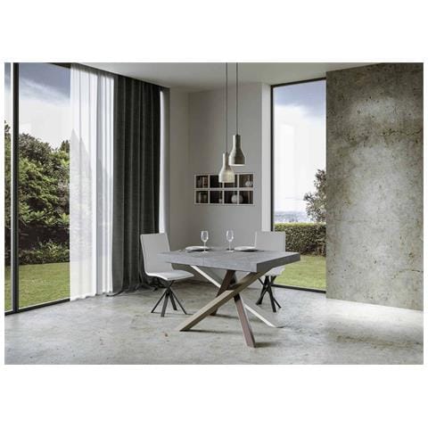 Tavolo Allungabile 90x130/234 Cm Volantis Premium Cemento Telaio 4/c - Foto 4