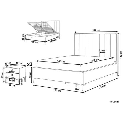 Set Da Camera Da Letto Bouclé Sezanne 160 X 200 Cm Bianco Sporco - Foto 2