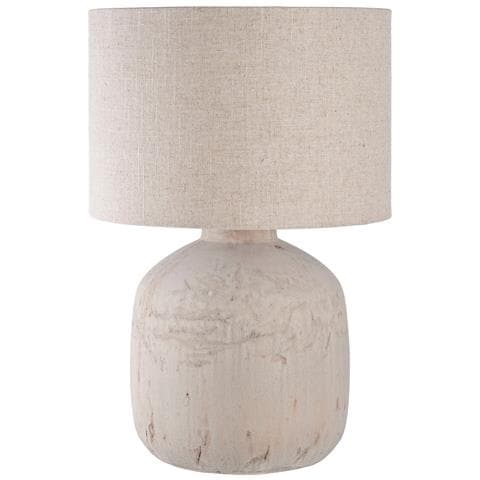 Lampada Da Tavolo Bilby - Beige - Ceramica - 30x30x46,5 Cm - Foto 1