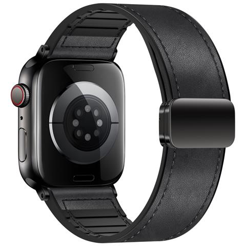 Cinturino Vintage In Pelle Per Apple Watch Black S - Foto 2