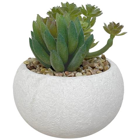 Set Di 3 Piante Artificiali, Vaso Bianco, Misura 11 Cm - Foto 2