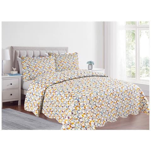 Copriletto Trapuntato Quilt Estivo Piumino 100gr Mq Disegno Pinsonic Happy 1 Piazza E Mezza Happy - Foto 1