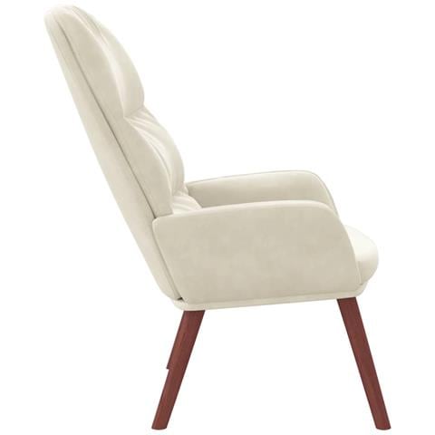 Sedia Relax Bianco Crema Velluto - Foto 7