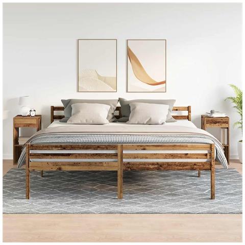 Comodini Con Cassetto 2 Pz Legno Antico 35x34x66,5 Cm - Foto 3