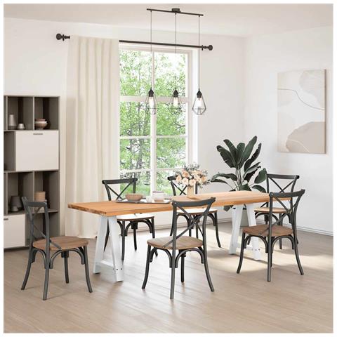 Gambe Tavolino Da Caffè A A 2 Pz Bianco 60x(72-73) Cm Acciaio - Foto 2