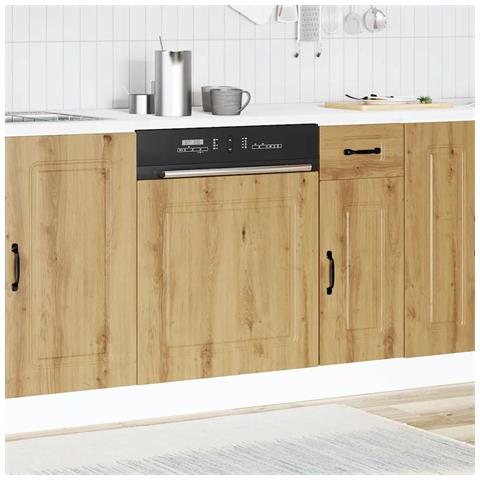 Pannello Lavastoviglie Kalmar Rovere Artigianale 60x1,5x67 Cm - Foto 3