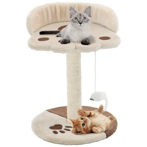 Lusso Casadino - Albero Per Gatti Con Tiragraffi In Sisal 40 Cm Beige E Marrone - Foto 5