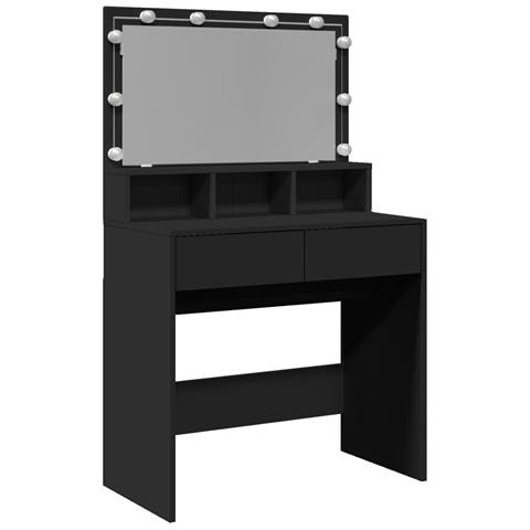 Toeletta Con Led Nera 80x41x134,5 Cm - Foto 1