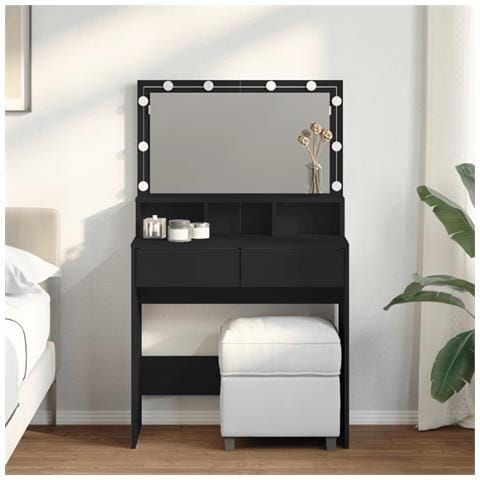 Toeletta Con Led Nera 80x41x134,5 Cm - Foto 8