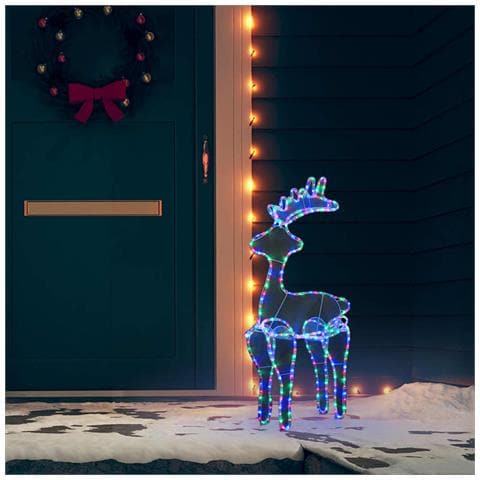 Decorazione Natalizia Renna In Rete Con 306 Led 60x24x89 Cm - Foto 2