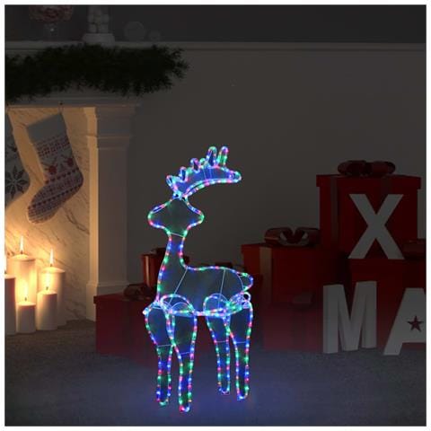 Decorazione Natalizia Renna In Rete Con 306 Led 60x24x89 Cm - Foto 8