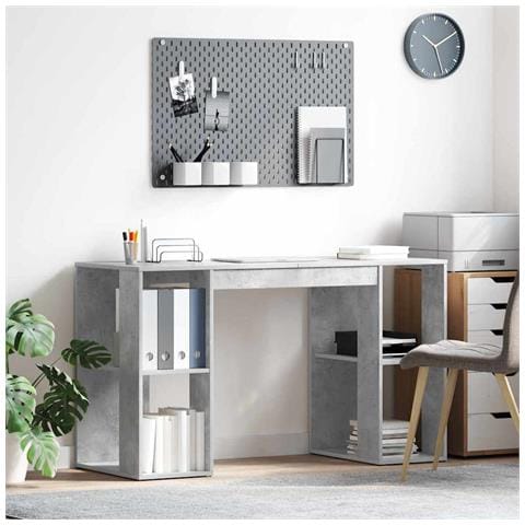 Scrivania grigia Grigio cemento - Foto 2