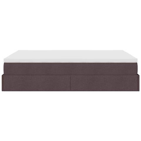 Struttura Letto Pouf con Materasso 140x190 cm in Tessuto - Foto 9
