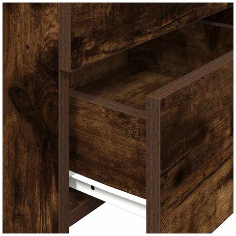 Comodini 2 pz con 2 cassetti Rovere Affumicato 40x36,5x62 cm - Foto 9